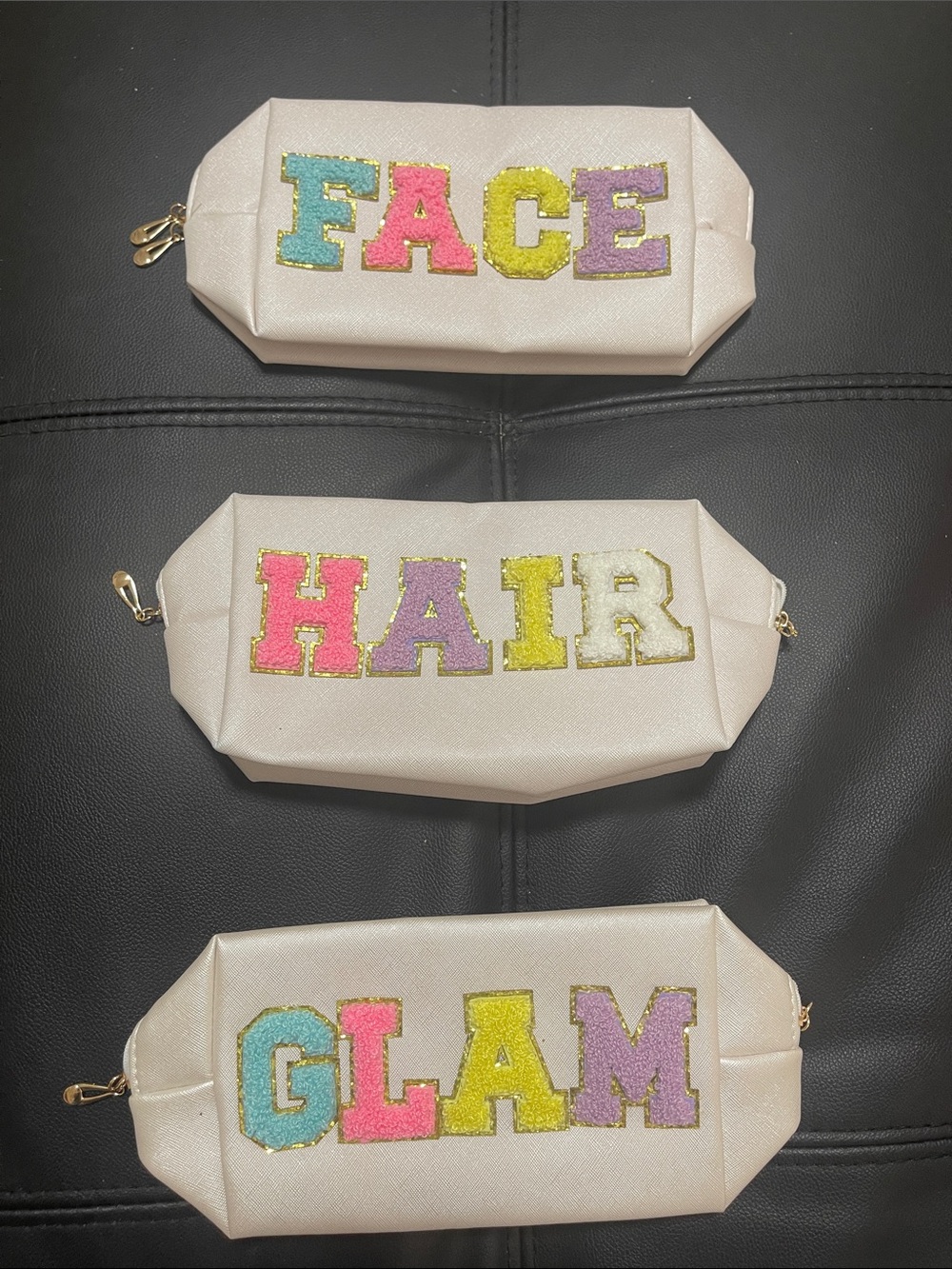 Set of 3 Cosmetic Bags
